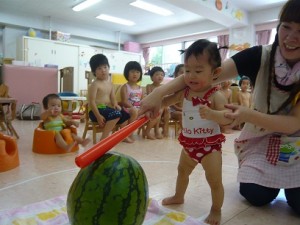 錦糸 スイカ割り 赤ちゃん